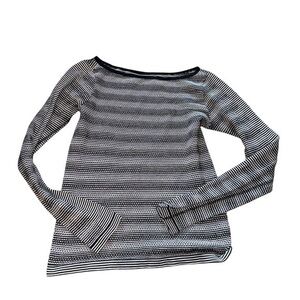 Striped Athleta Black and White Women's Top
